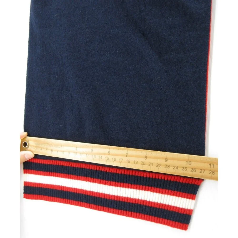 Brooks Brothers Scarf One Size Red Fleece Merino Wool Italian Yarn AOP